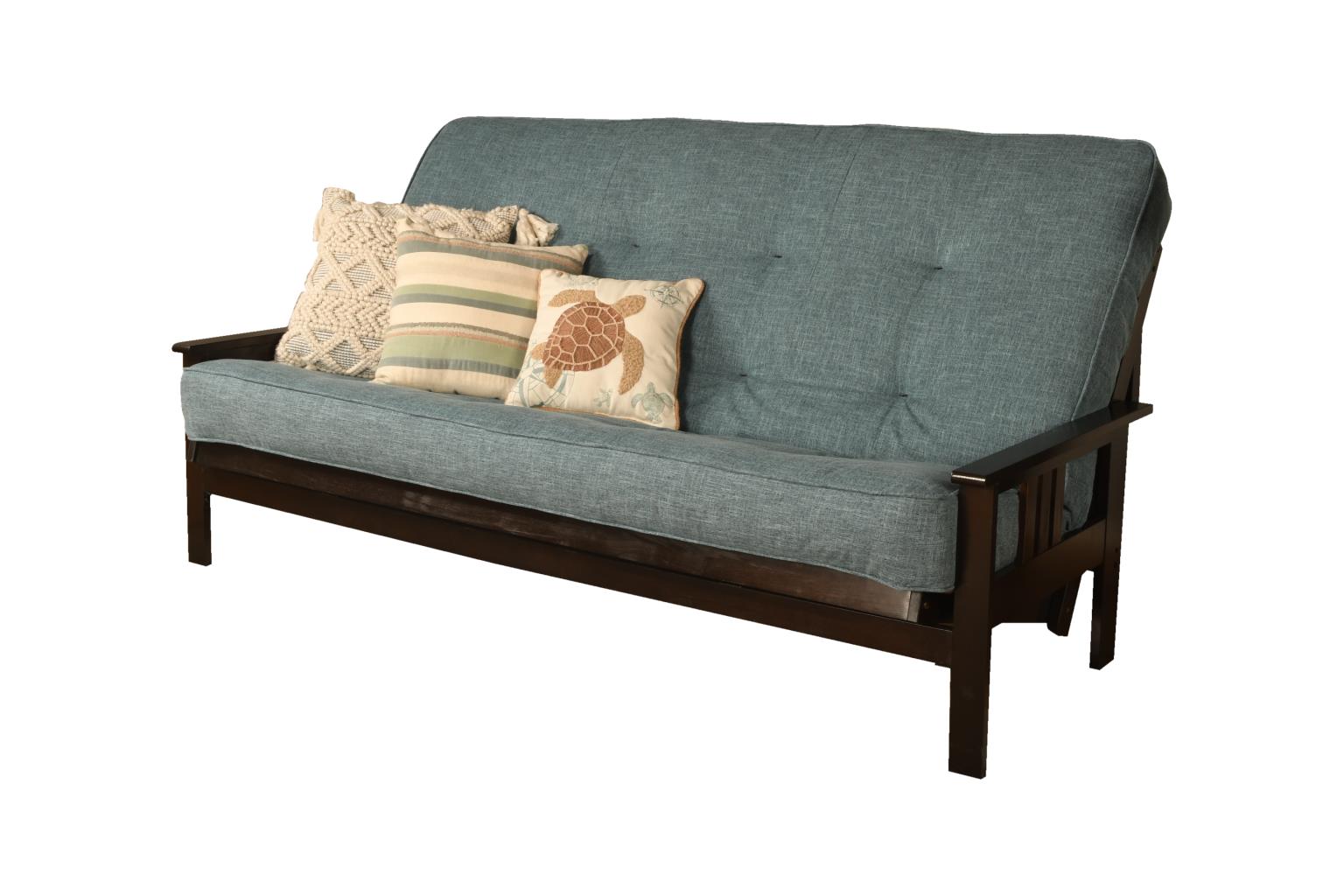 Monterey Espresso Queen Storage Futon With Brown Mattress - Convertible Sofa Bed By Kodiak - View #8